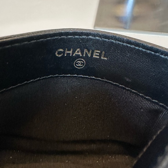 Chanel Black Lambskin CC Logo Wallet Card Holder - Picture 11 of 12